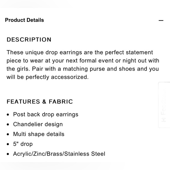 Express multi shape layered chandelier drop earring - Picture 6 of 9